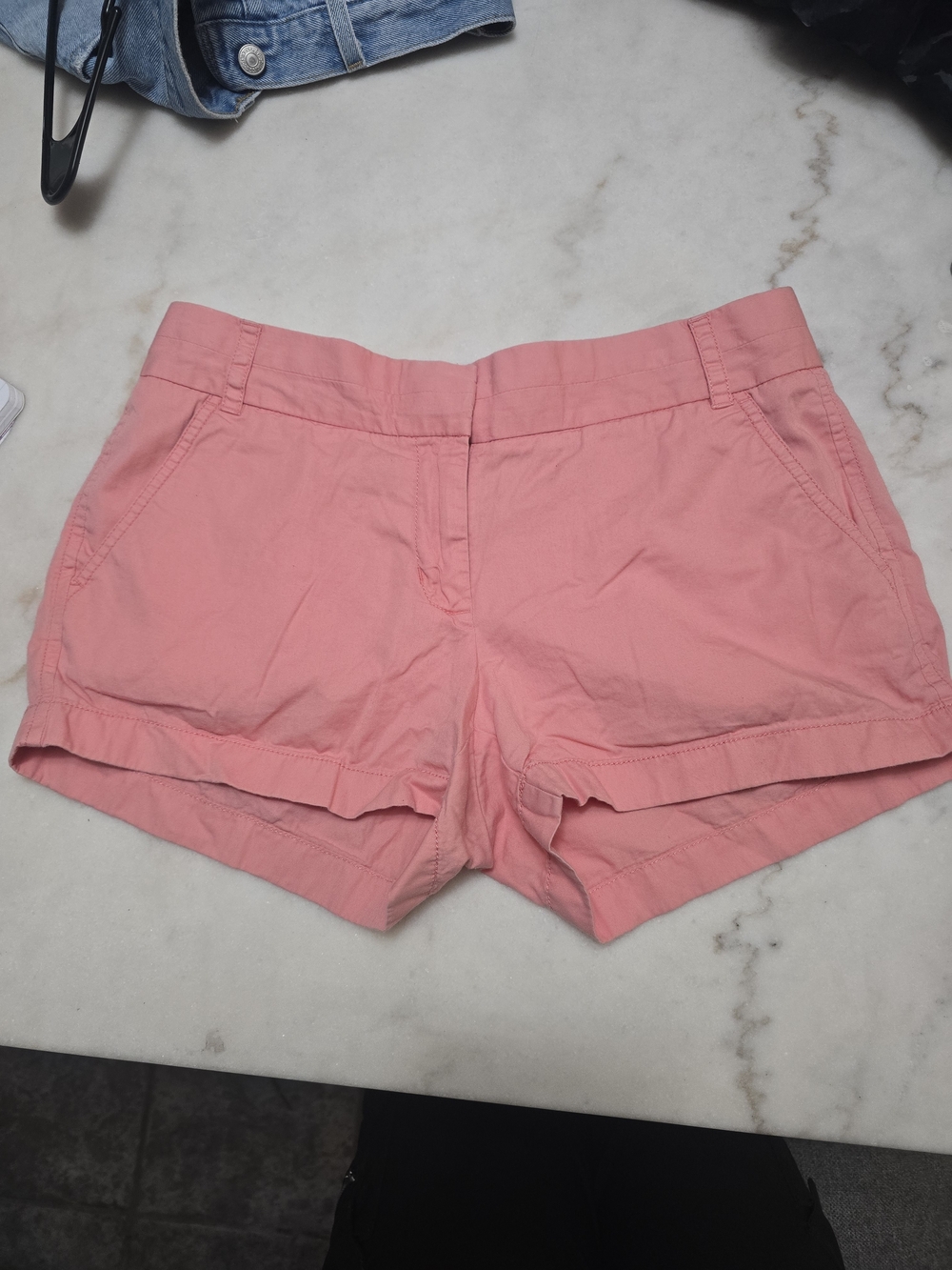J. Crew Coral-Pink High Waist Cotton Shorts